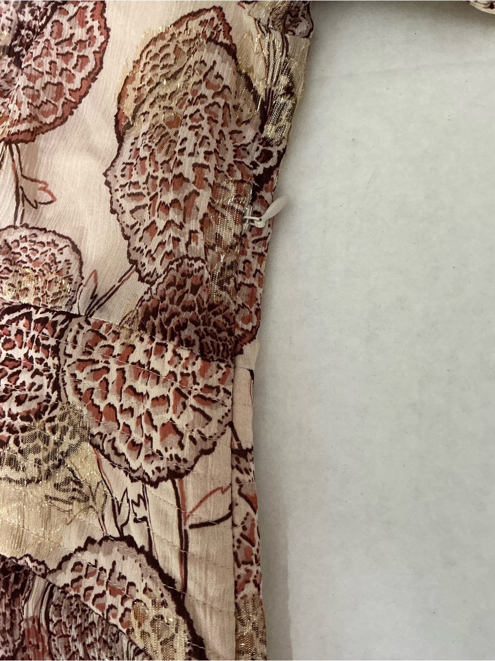ba&sh Cream Maxi Dress with Brown Floral Print - Picture 10 of 16
